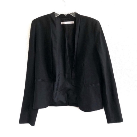 Ulla Johnson Black Open Front Lightweight Blazer Wool Silk - Picture 1 of 9